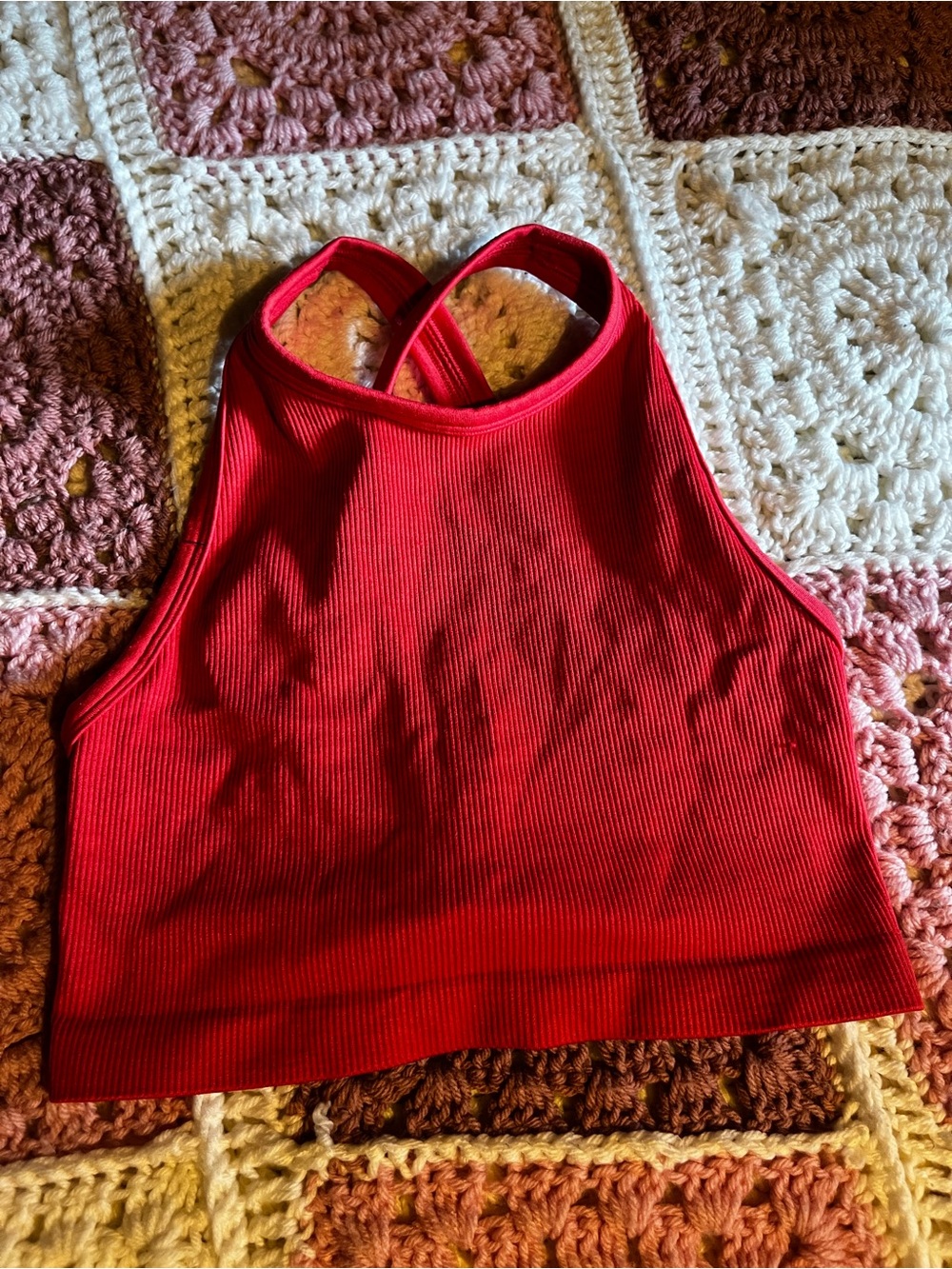TNA Red Ribbed Workout Set - Picture 6 of 8